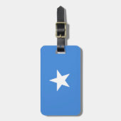 Vlag van Somalië Bagagelabel met lederen riem (Voorkant verticaal)