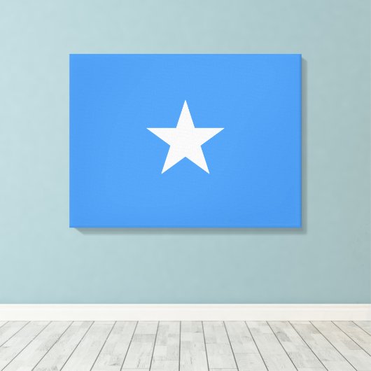 Vlag van Somalië Canvas Afdruk (Insitu (Houten vloer))