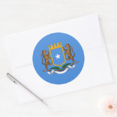 Vlag van Somalië en wapen van Somalië Ronde Sticker (Envelop)
