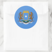 Vlag van Somalië en wapen van Somalië Ronde Sticker (Tas)