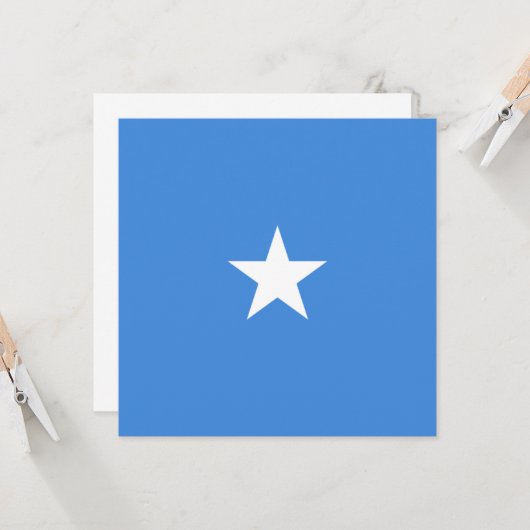 Vlag van Somalië Kaart (Voorkant / Achterkant in situ)