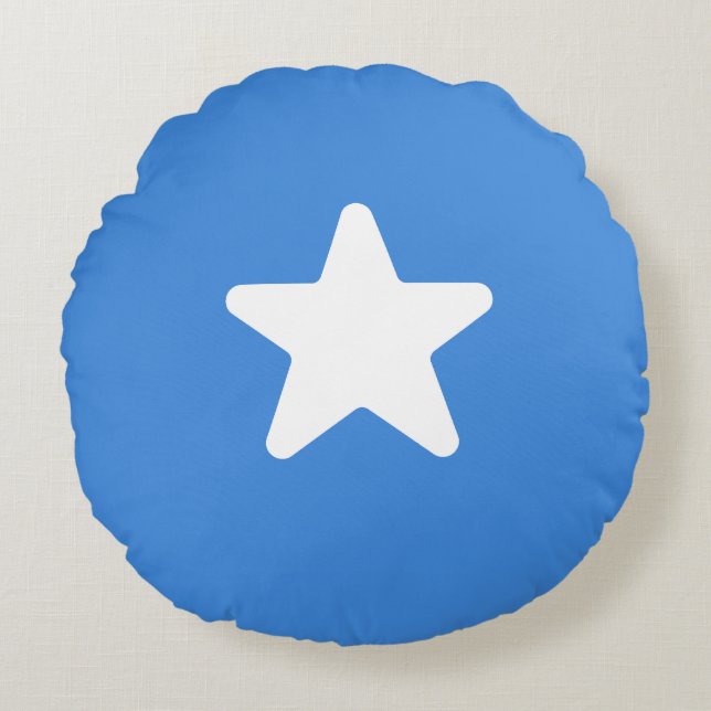 Vlag van Somalië Rond Kussen (Voorkant)