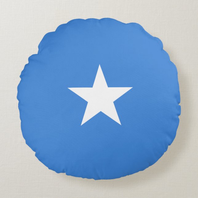 Vlag van Somalië Rond Kussen (Voorkant)