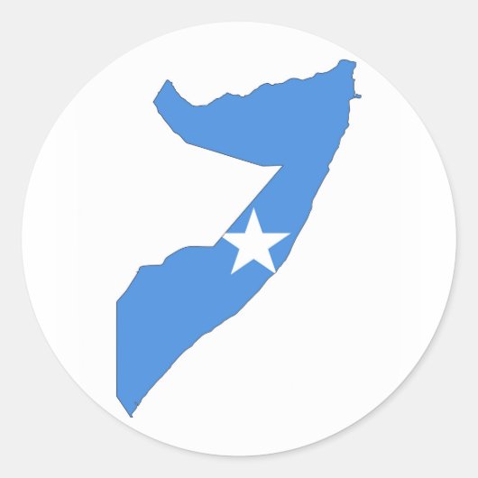 vlag van somalië ronde sticker (Voorkant)