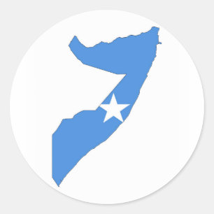 vlag van somalië ronde sticker