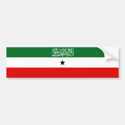 Vlag van Somaliland Bumpersticker (Voorkant)