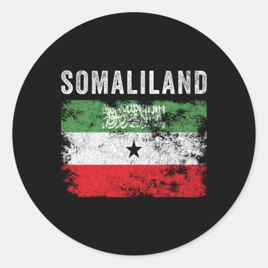 Vlag van Somaliland noodlijdende Somalische vlag Ronde Sticker (Voorkant)