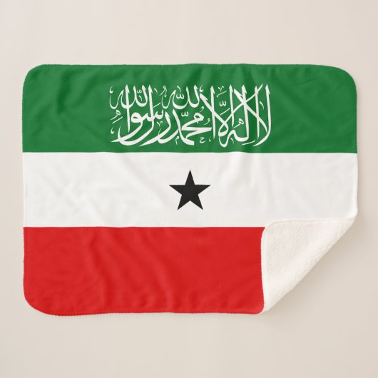 Vlag van Somaliland Sherpa Deken (Voorkant (horizontaal))
