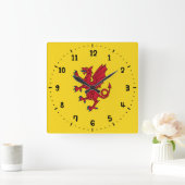 Vlag van Somerset Square Wall Clock Vierkante Klok (Huis)