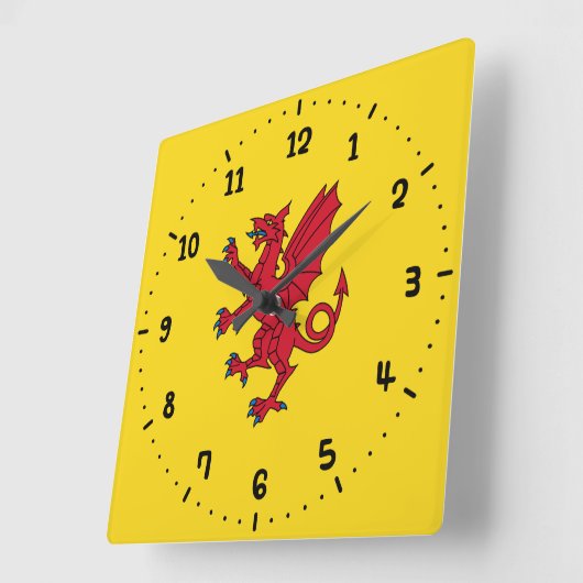 Vlag van Somerset Square Wall Clock Vierkante Klok (Hoek)