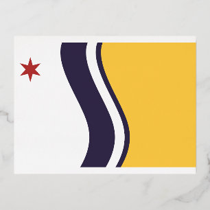 Vlag van South Bend, Indiana Folie Feestdagen Briefkaart