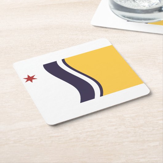 Vlag van South Bend, Indiana Kartonnen Onderzetters (Schuin)