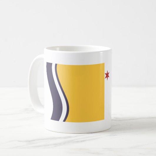 Vlag van South Bend, Indiana Koffiemok (Voorkant links)