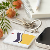 Vlag van South Bend, Indiana Sleutelhanger (Voorkant Rechts)