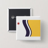 Vlag van South Bend, Indiana Vierkante Button 5,1 Cm (Voorkant /achterkant)