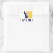 Vlag van South Bend, Indiana Vierkante Sticker (Tas)