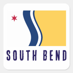 Vlag van South Bend, Indiana Vierkante Sticker
