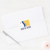 Vlag van South Bend, Indiana Vierkante Sticker (Envelop)