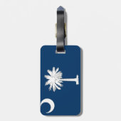 vlag van South Carolina Bagagelabel (Achterkant verticaal)