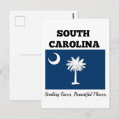 Vlag van South Carolina Briefkaart (Voorkant / Achterkant)