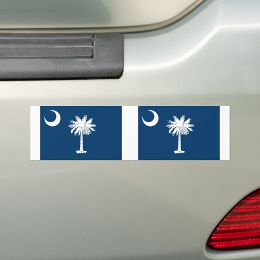 vlag van South Carolina Bumpersticker (Op auto)