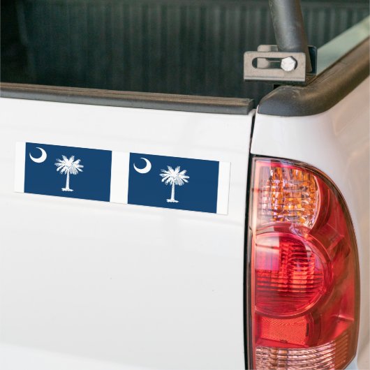 vlag van South Carolina Bumpersticker (Op Truck)