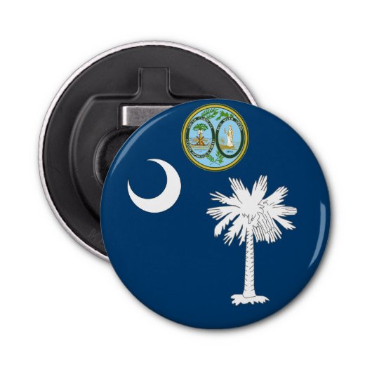 vlag van South Carolina Button Flesopener (Voorkant)