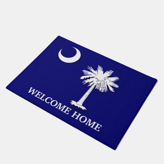 Vlag van South Carolina deur mat (Schuin)