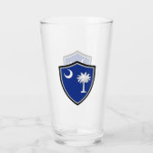 vlag van South Carolina Glas (Achterkant)