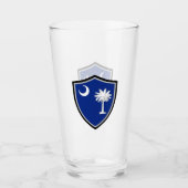 vlag van South Carolina Glas (Voorkant)