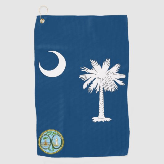vlag van South Carolina Golfhanddoek (Voorkant)