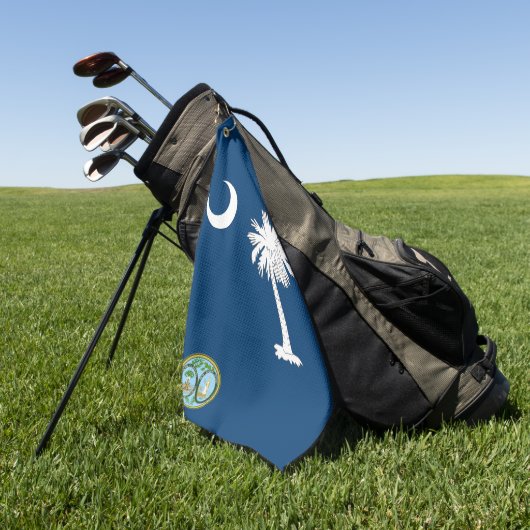vlag van South Carolina Golfhanddoek (Groen)