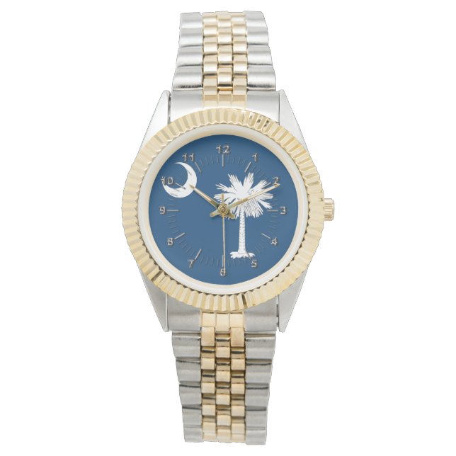 vlag van South Carolina Horloge (Voorkant)