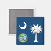 vlag van South Carolina Magneet (Voorkant / Achterkant)
