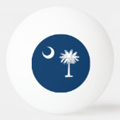 Vlag van South Carolina Pingpongbal (Achterkant)