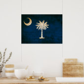 vlag van South Carolina Poster (Keuken)