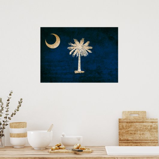  vlag van South Carolina Poster (Keuken)