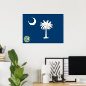 vlag van South Carolina Poster (Thuiskantoor)