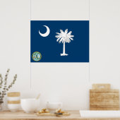 vlag van South Carolina Poster (Keuken)
