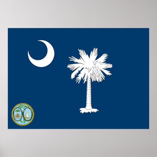 vlag van South Carolina Poster (Voorkant)