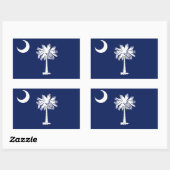 Vlag van South Carolina Rechthoekige Sticker (Vel)
