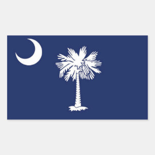 Vlag van South Carolina Rechthoekige Sticker