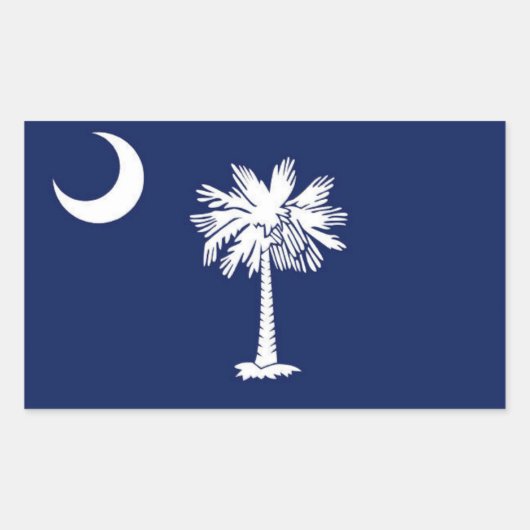 Vlag van South Carolina Rechthoekige Sticker (Voorkant)