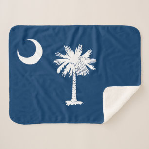 Vlag van South Carolina Sherpa Deken