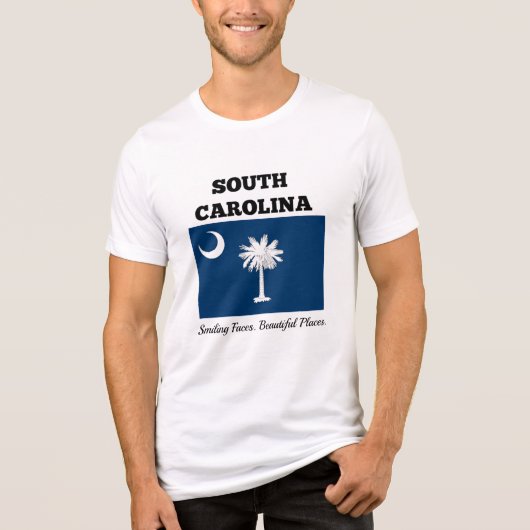 Vlag van South Carolina Tri-Blend Shirt (Voorkant)