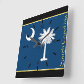 vlag van South Carolina Vierkante Klok (Hoek)
