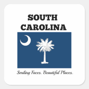 Vlag van South Carolina Vierkante Sticker