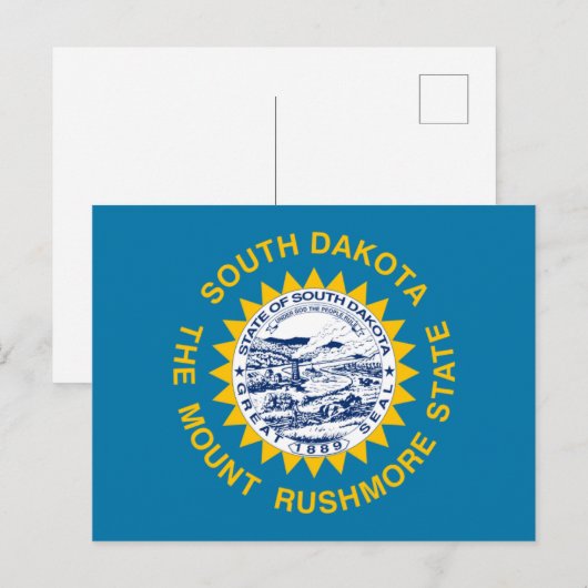 Vlag van South Dakota Briefkaart (Voorkant / Achterkant)