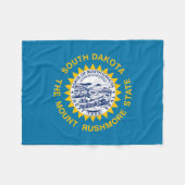 Vlag van South Dakota Fleece Deken (Voorkant (Horizontaal))