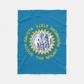 Vlag van South Dakota Fleece Deken (Voorkant)